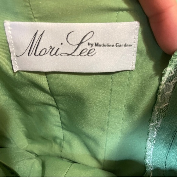 Morilee formal lace overlay holiday party mini party dress size 10 - Picture 5 of 5